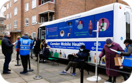 A picture of the Camden Health and Wellbeing Bus